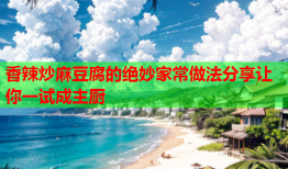 香辣炒麻豆腐的绝妙家常做法分享让你一试成主厨