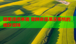 甜蜜诱惑来袭 尝鲜麻豆果冻蜜桃的绝妙滋味