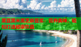 黑豆黑米黑芝麻豆浆：营养美味，轻松打造健康饮品