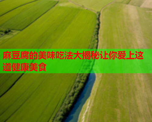 麻豆腐的美味吃法大揭秘让你爱上这道健康美食