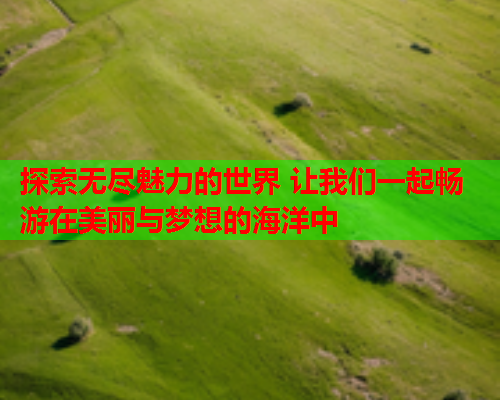 探索无尽魅力的世界 让我们一起畅游在美丽与梦想的海洋中
