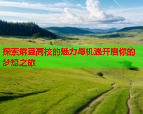探索麻豆高校的魅力与机遇开启你的梦想之旅