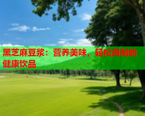 黑芝麻豆浆：营养美味，轻松自制的健康饮品